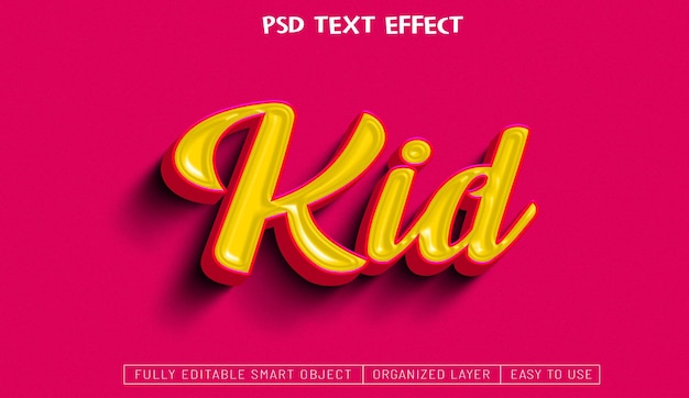 Diseño de efectos de texto psd 3d