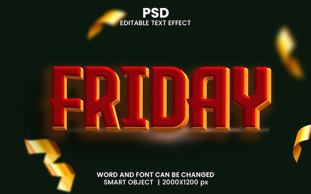 PSD diseño de efectos de texto psd