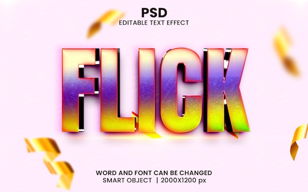 PSD diseño de efectos de texto psd