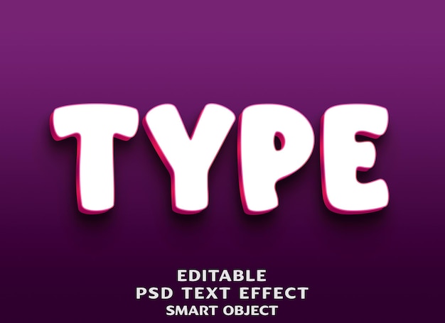 Diseño de efectos de texto de tipo 3D
