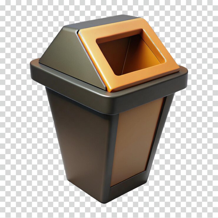 PSD diseño elegante y duradero de un contenedor de basura moderno para residuos al aire libre