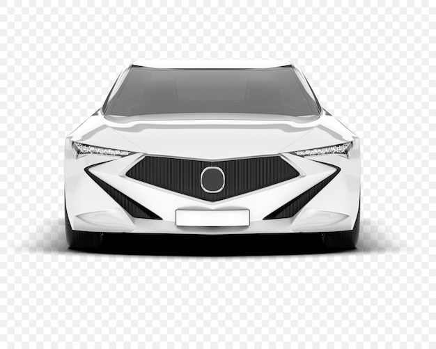 Diseño elegante y futurista del coche blanco