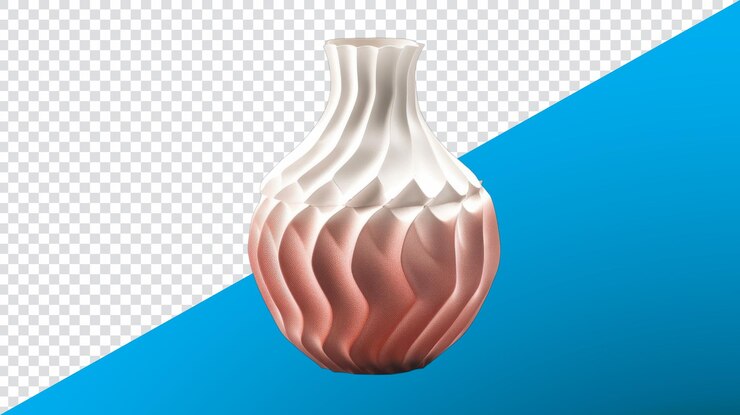 PSD diseño elegante de jarrón de cerámica geométrica