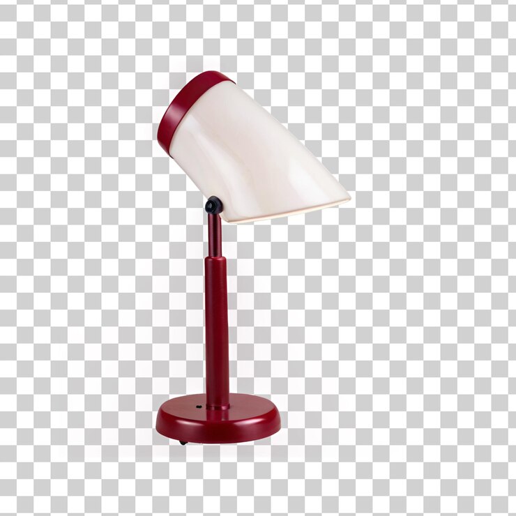 PSD diseño elegante de lámpara de mesa aislada sobre un fondo transparente y claro