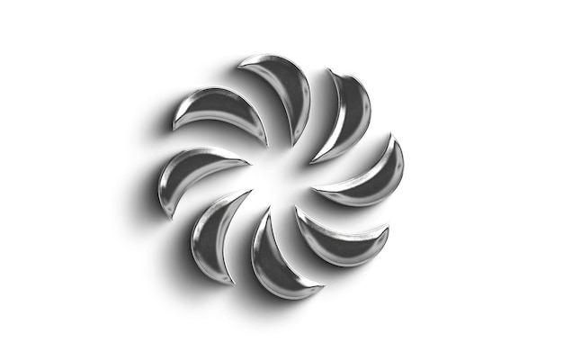 Diseño elegante del logotipo en espiral metálica