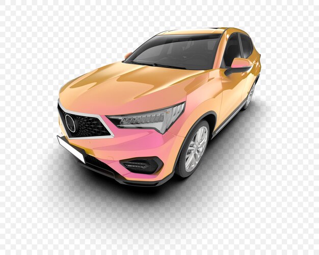Diseño elegante y moderno de automóviles Un cambio de color dorado y rosa