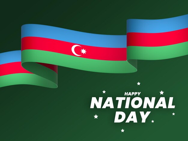 PSD el diseño del elemento de la bandera de azerbaiyán el día de la independencia nacional