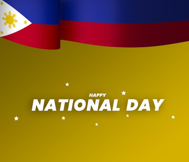 PSD diseño del elemento de la bandera de filipinas día nacional de la independencia estandarte cinta psd