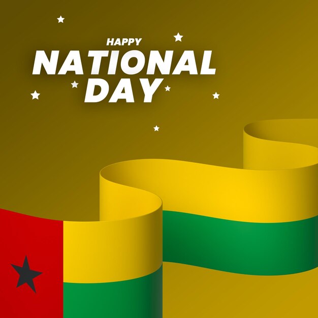 PSD diseño de elemento de bandera de guinea bissau banner del día de la independencia nacional psd