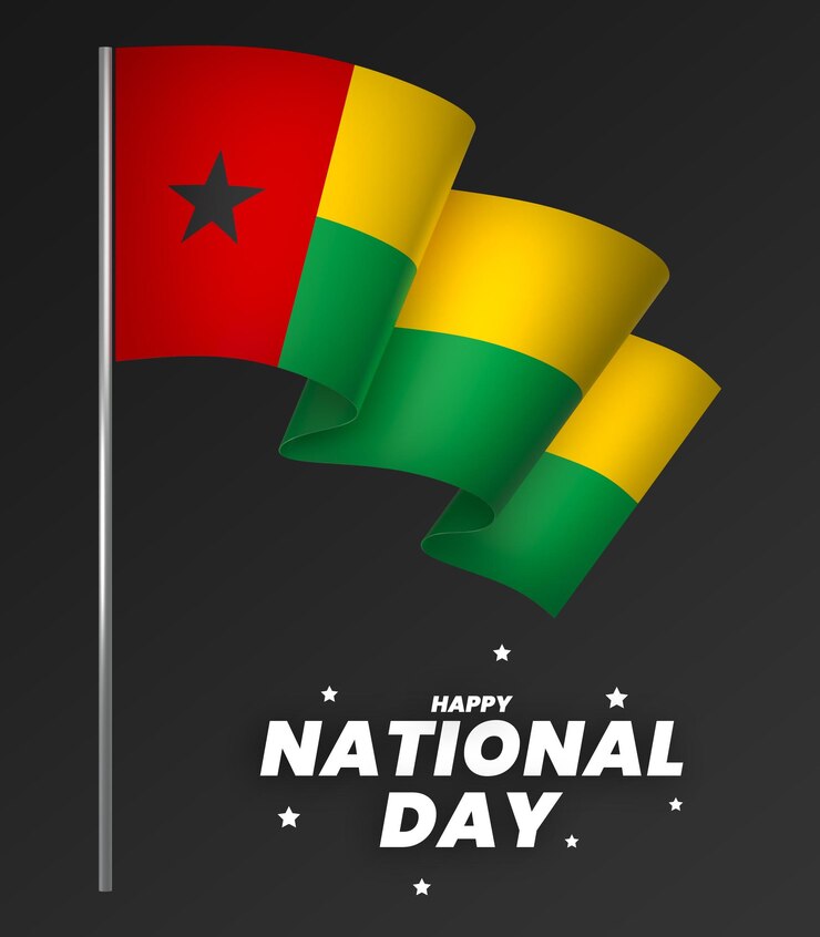 PSD el diseño del elemento de la bandera de guinea-bissau el día de la independencia nacional