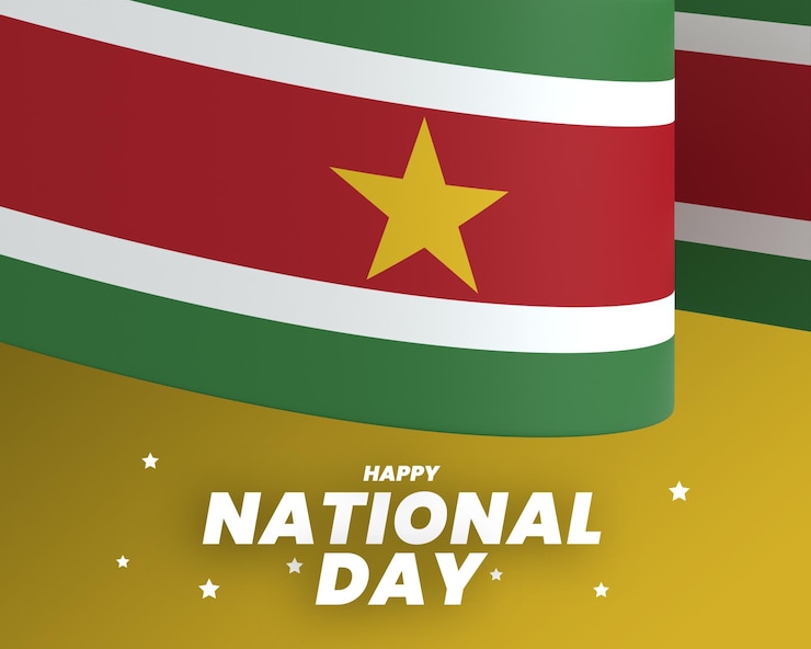 PSD diseño del elemento de la bandera de suriname bandera nacional del día de la independencia psd
