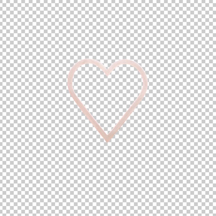 PSD diseño del elemento corazón