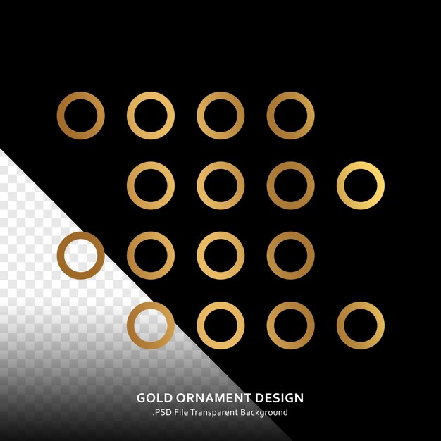 El diseño del elemento geométrico del círculo de oro de lujo tempate es una plantilla de diseño de adornos dorados transparentes.