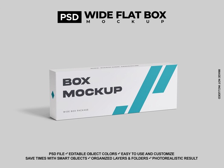 PSD diseño de embalaje de cajas de cartón de tamaño mediano y grande