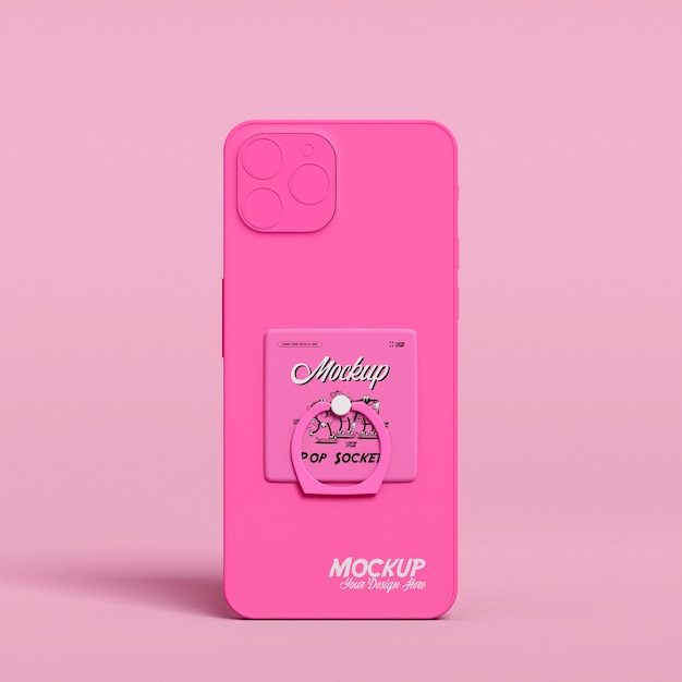 PSD diseño de enchufe pop para sujetar smartphone