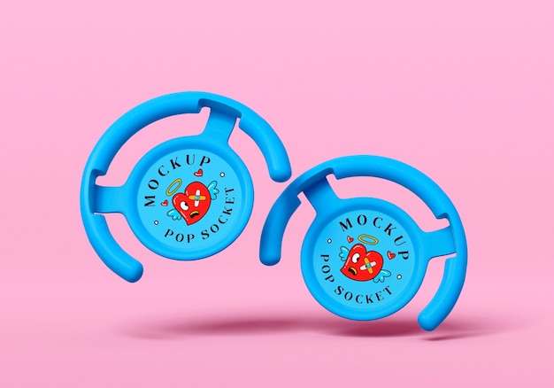Diseño de enchufe pop para sujetar smartphone