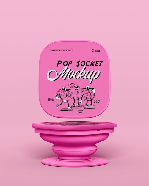 Diseño de enchufe pop para sujetar smartphone