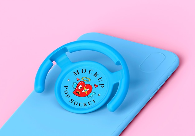 Diseño de enchufe pop para sujetar smartphone