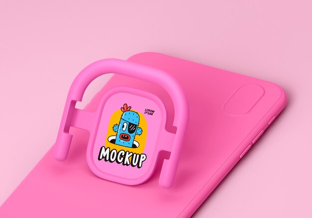 Diseño de enchufe pop para sujetar smartphone