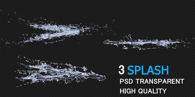 Diseño del envase aislado de salpicaduras de agua con gotas