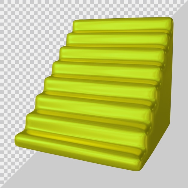 PSD diseño de escaleras de forma geométrica en render 3d