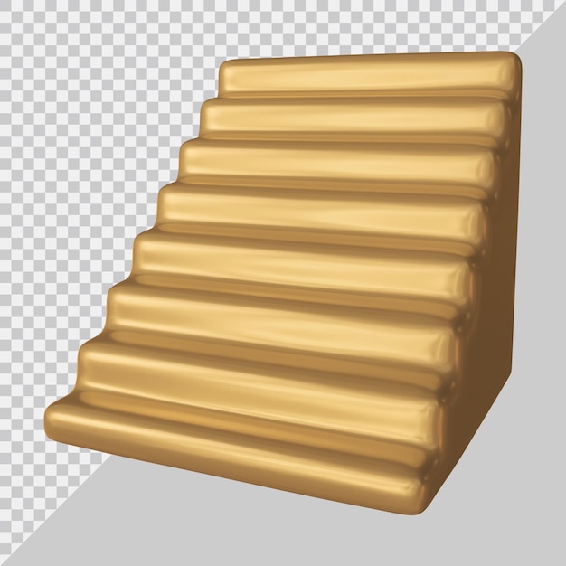 Diseño de escaleras de forma geométrica en render 3d