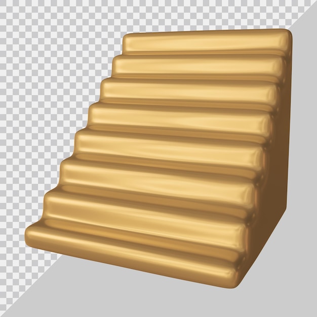PSD diseño de escaleras de forma geométrica en render 3d