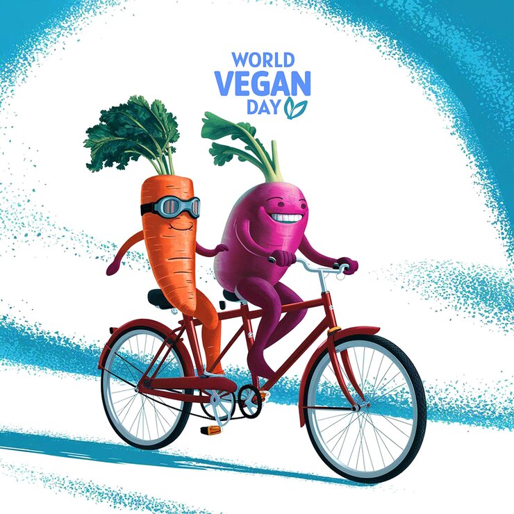 PSD diseño del estandarte del día mundial de los veganos