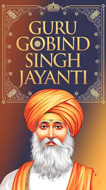 Diseño del estandarte de Guru Gobind Singh Jayanti