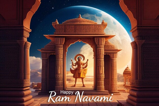 PSD diseño del estandarte de ram navami psd