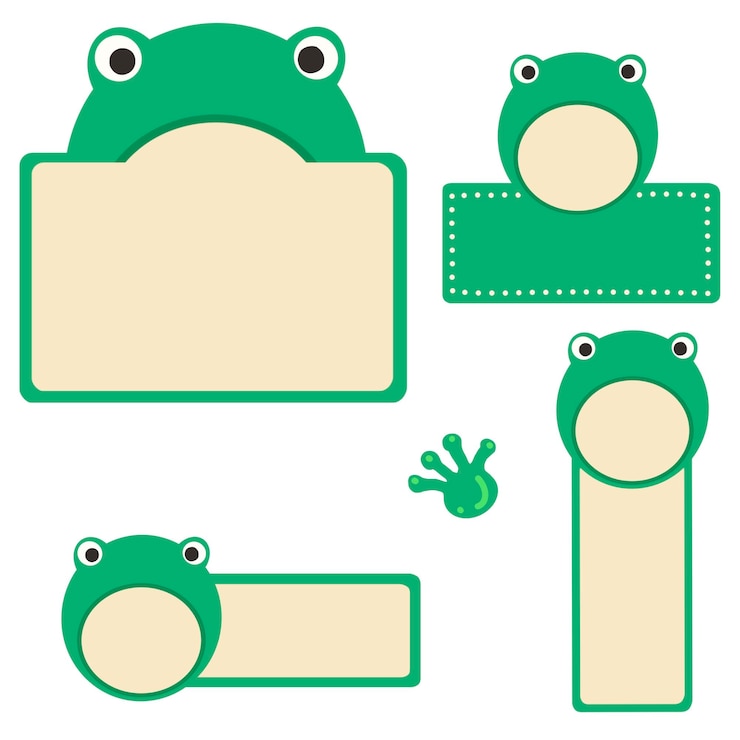 PSD diseño de etiqueta de nombre ilustración de animal etiquetado