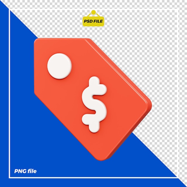 PSD diseño de etiqueta de precio 3d