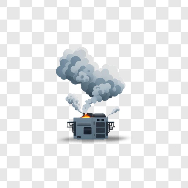 PSD diseño de explosión de humo con representación aislada con representación plana con ilustración de fondo transparente