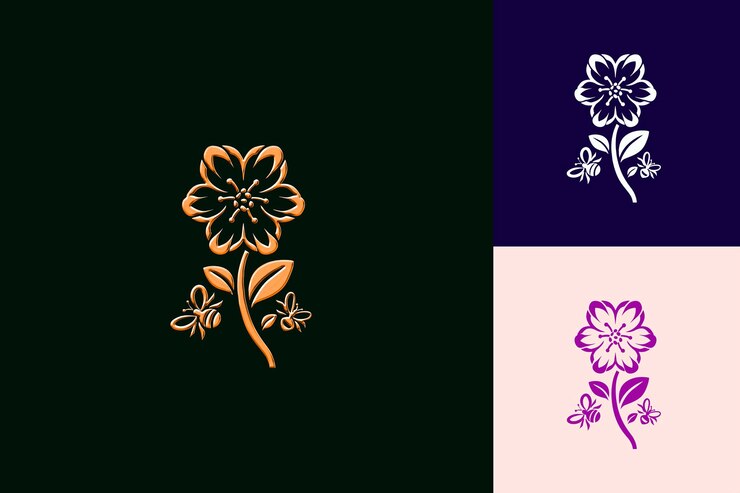 PSD el diseño de la flor es de la serie del artista