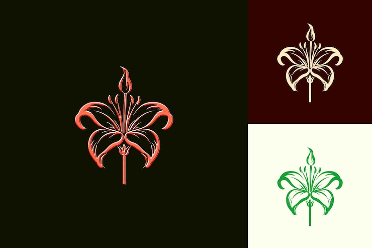 PSD un diseño de flor con el nombre de hibisco en él