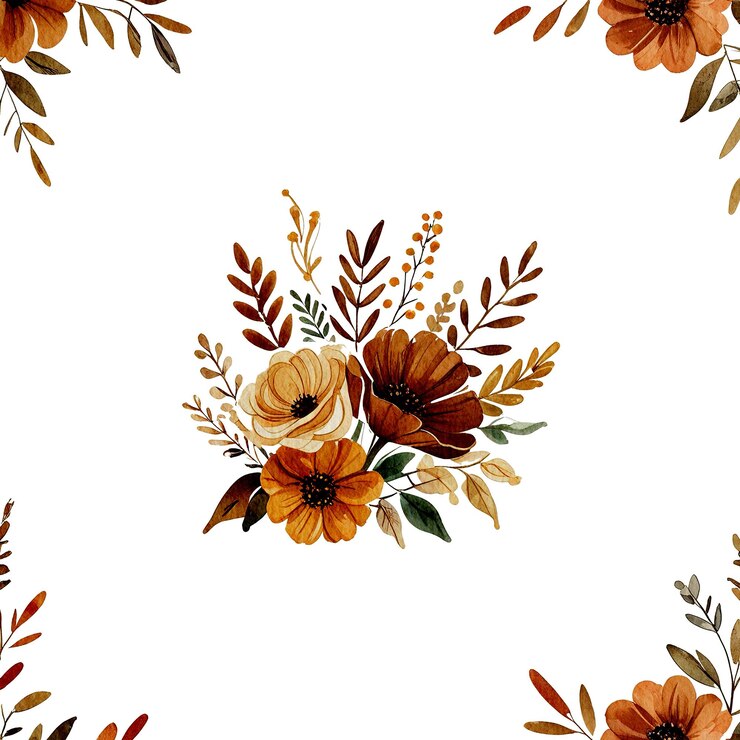 PSD diseño floral en acuarela con textura de papel