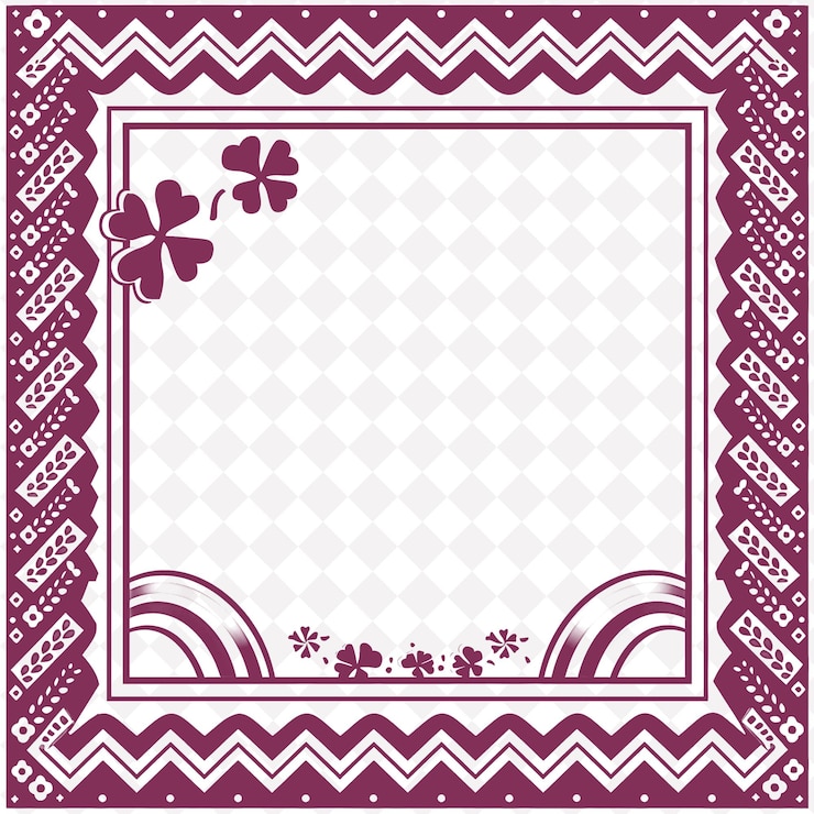 PSD un diseño floral púrpura y blanco con mariposas en un fondo blanco