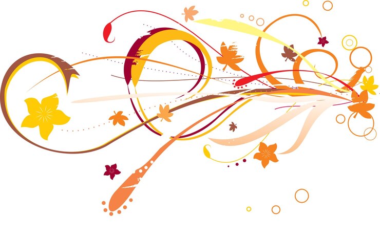 Diseño floral de varios colores PSD