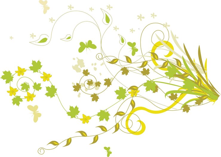 Diseño floral de varios colores PSD
