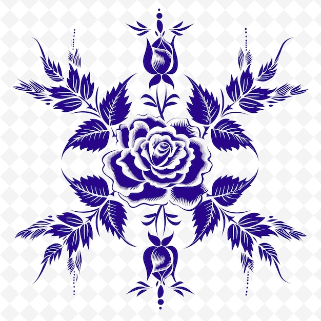 Un diseño de flores que es hecho por la compañía de las rosas azules
