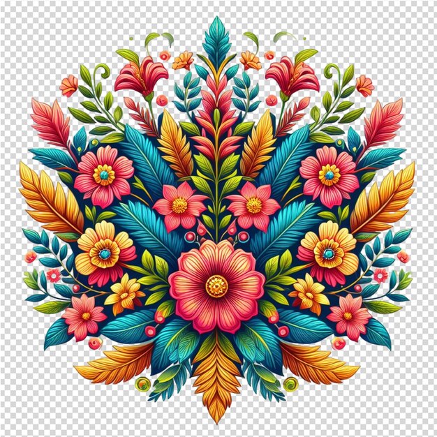 Un diseño de flores que se hace a mano