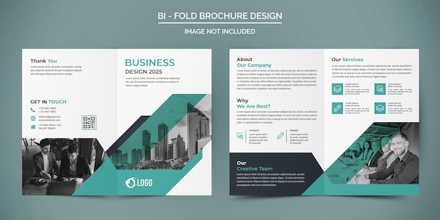 Diseño de folleto plegable de negocios corporativos.