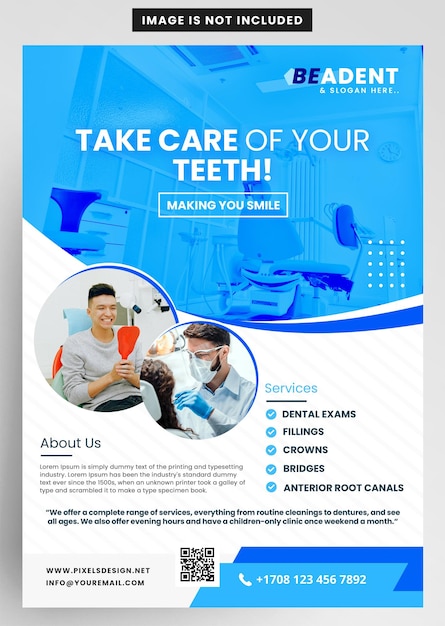 Diseño de folletos para la atención dental