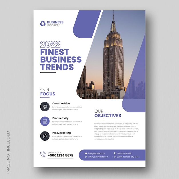 Diseño de folletos corporativos de usos múltiples y plantilla de página de portada de folletos