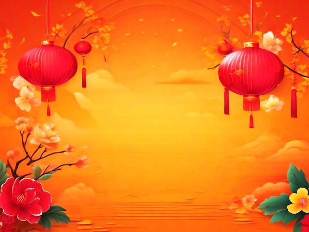 PSD diseño de fondo de año nuevo chino de mejor calidad imagen de papel de pared hiperrealista