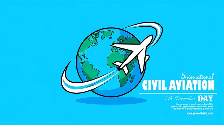 Diseño de fondo para la celebración internacional del Día de la Aviación