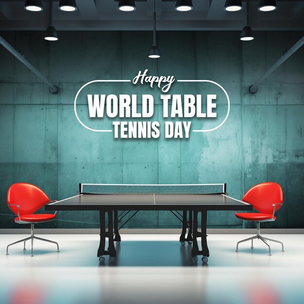 Diseño de fondo para el día del tenis de mesa