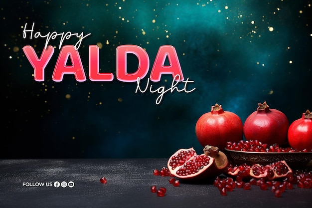 PSD diseño de fondo de yalda y plantilla de banner de yalda