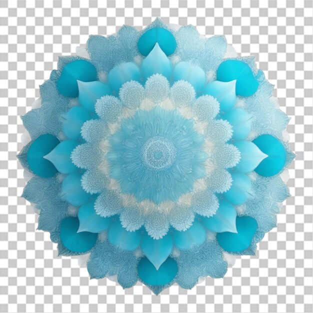 PSD diseño fractal de mandala con patrón de flor de lirio aislado en un fondo transparente