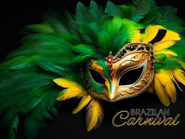 PSD diseño de glamour del carnaval de venecia con fondo negro